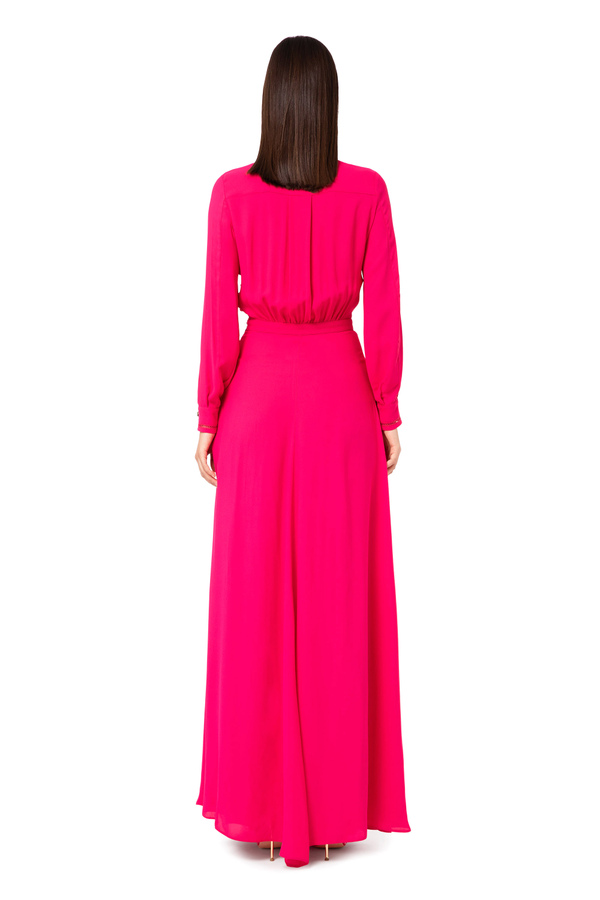 Long dress with criss-cross pattern - Elisabetta Franchi® Outlet