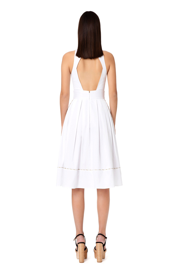 Shirt-dress with pleated skirt - Elisabetta Franchi® Outlet