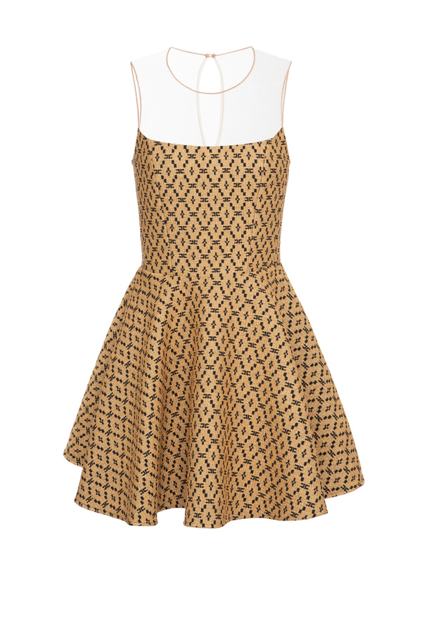 Sleeveless lozenge design minidress - Elisabetta Franchi® Outlet