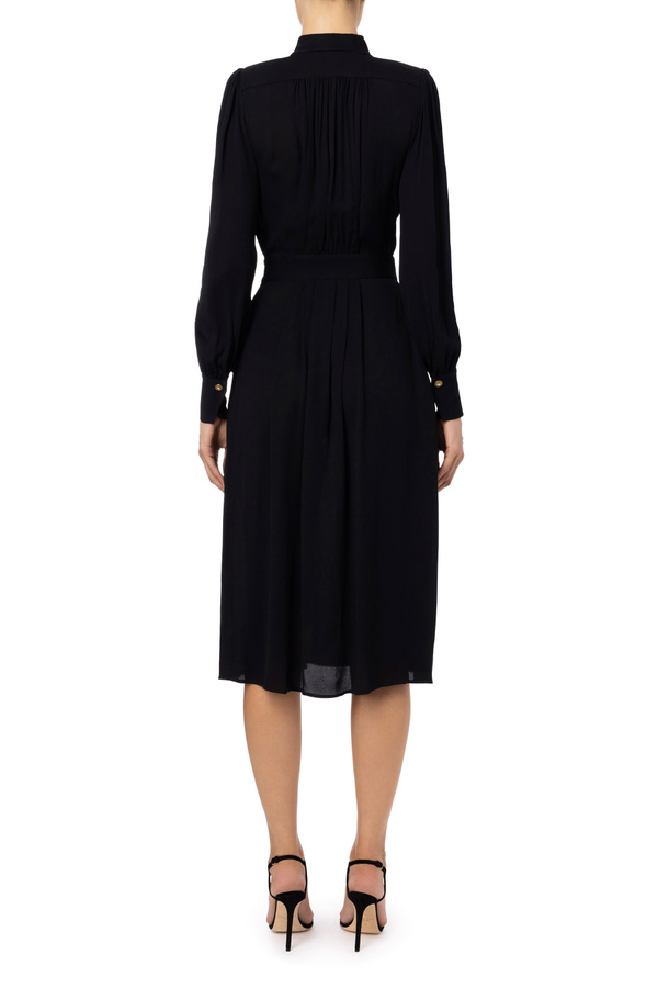 Georgette shirt-dress with foulard scarf - Elisabetta Franchi® Outlet