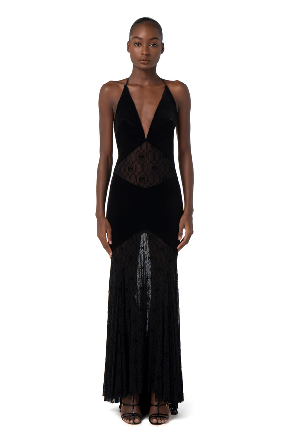 Red Carpet lingerie dress in velvet - Elisabetta Franchi® Outlet