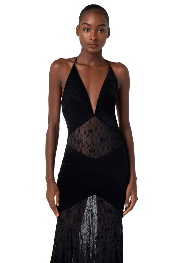 Red Carpet lingerie dress in velvet - Elisabetta Franchi® Outlet