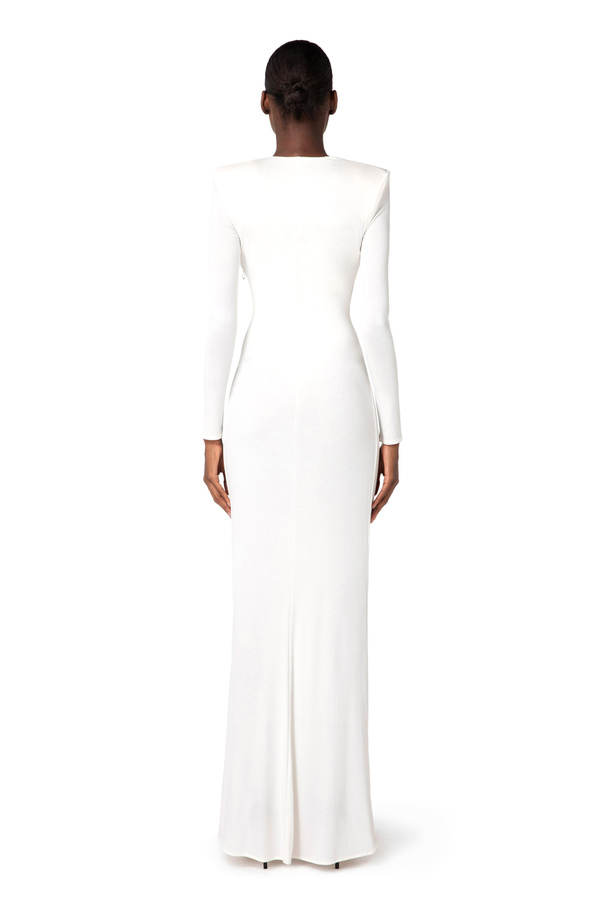 Robe Red Carpet en jersey cupro avec sequins - Elisabetta Franchi® Outlet