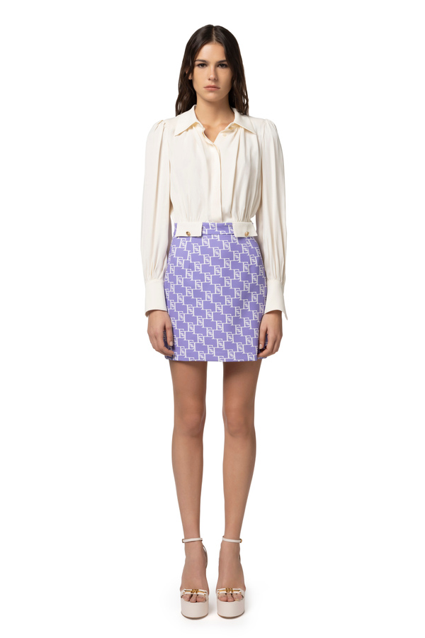 Zweiteiliges Minikleid aus Viskose - Elisabetta Franchi® Outlet