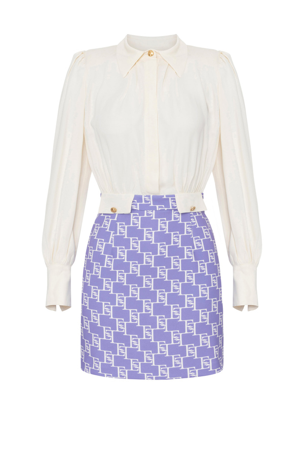 Zweiteiliges Minikleid aus Viskose - Elisabetta Franchi® Outlet
