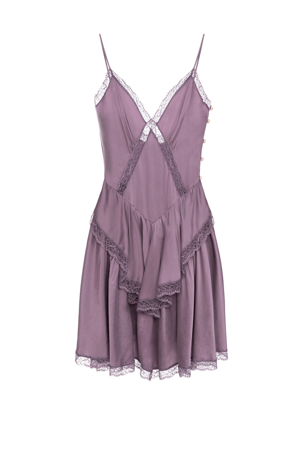 Minikleid aus Satin im Lingerie-Stil - Elisabetta Franchi® Outlet