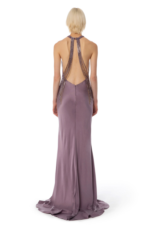 Silk red carpet dress - Elisabetta Franchi® Outlet