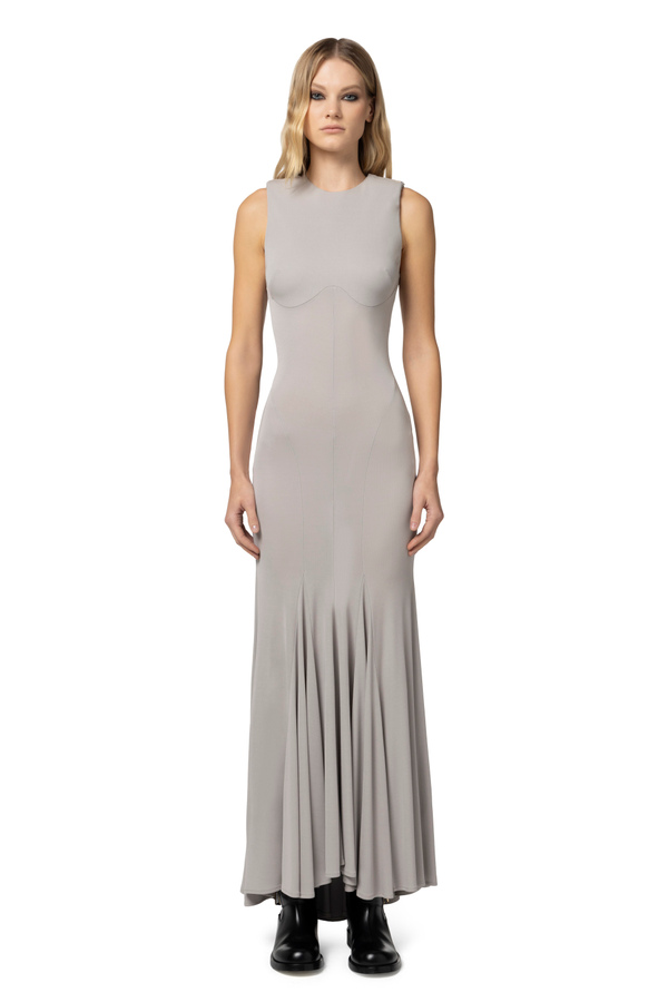 Jersey long dress flared at the bottom - Elisabetta Franchi® Outlet
