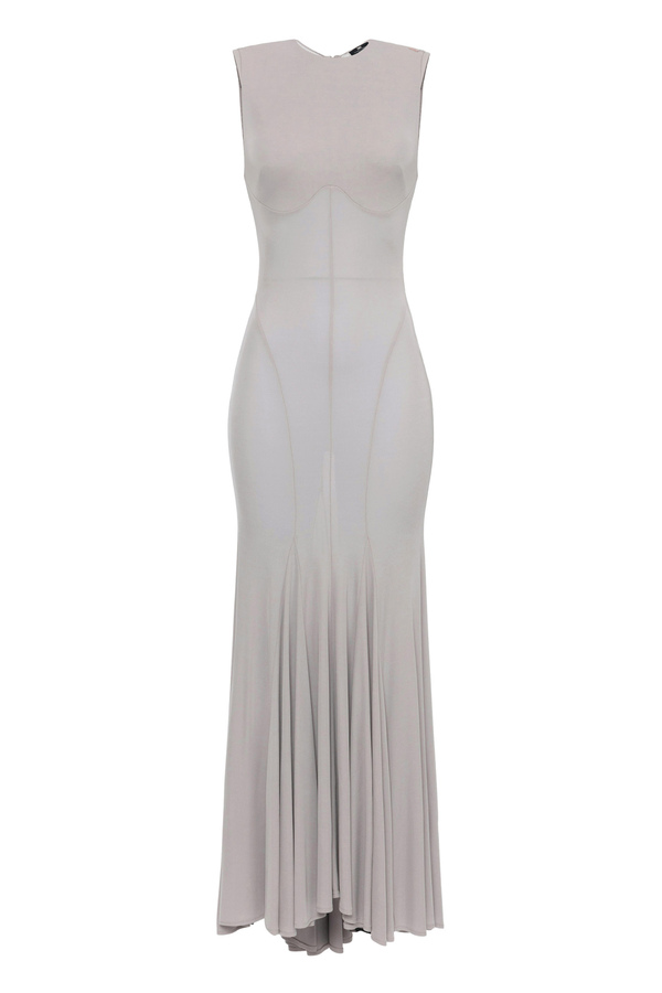 Jersey long dress flared at the bottom - Elisabetta Franchi® Outlet