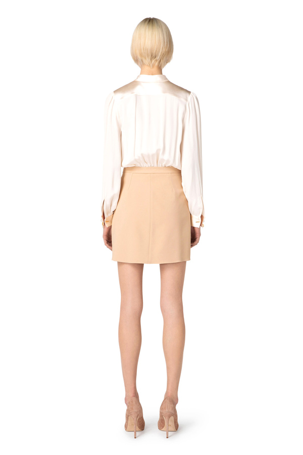 Viscose mini-dress with bib - Elisabetta Franchi® Outlet
