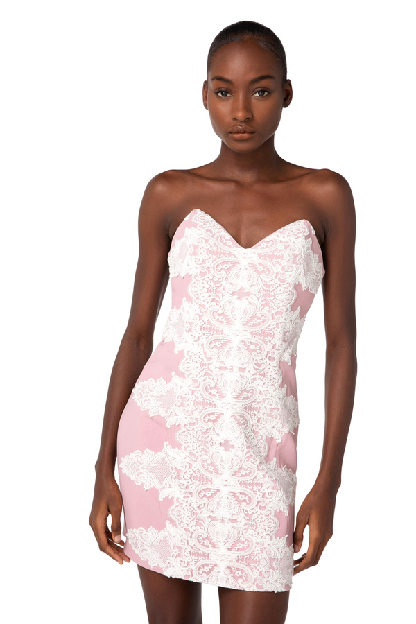 Mini robe en crepe avec dentelle Elisabetta Franchi Outlet