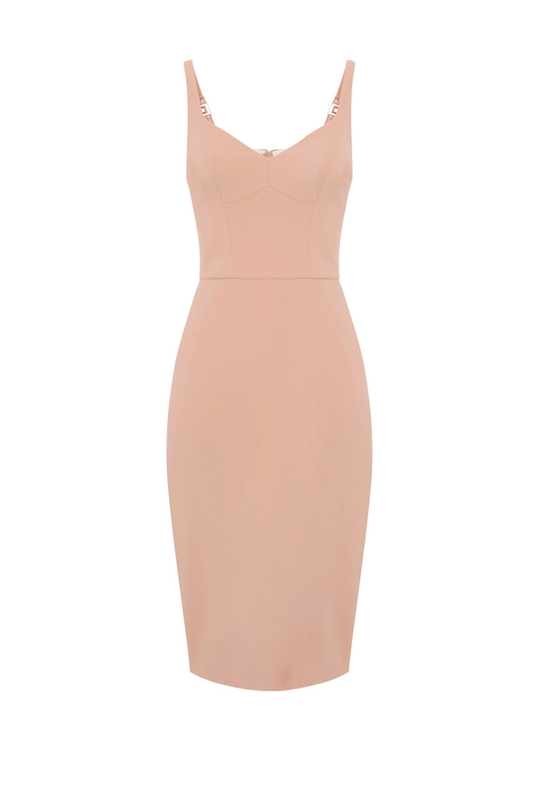Etuikleid aus Stretch-Crêpe mit Reißverschluss - Elisabetta Franchi® Outlet