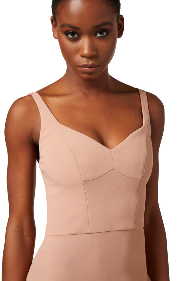 Etuikleid aus Stretch-Crêpe mit Reißverschluss - Elisabetta Franchi® Outlet