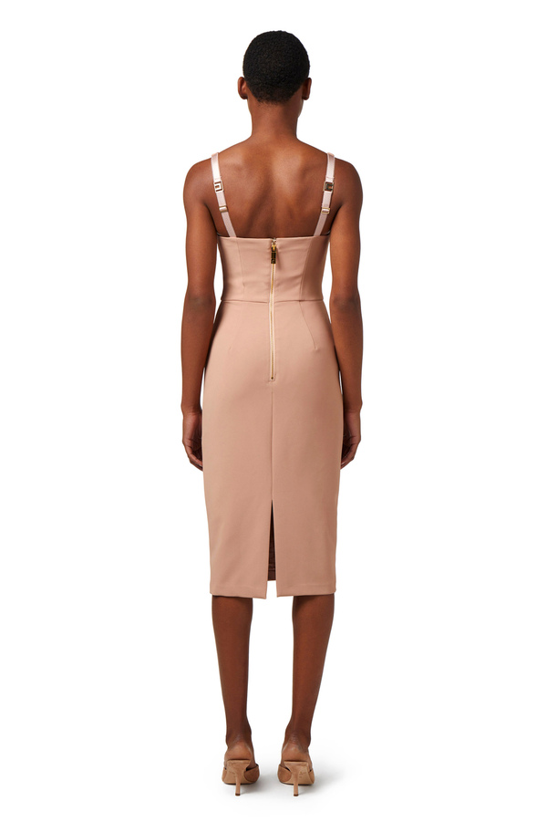 Etuikleid aus Stretch-Crêpe mit Reißverschluss - Elisabetta Franchi® Outlet