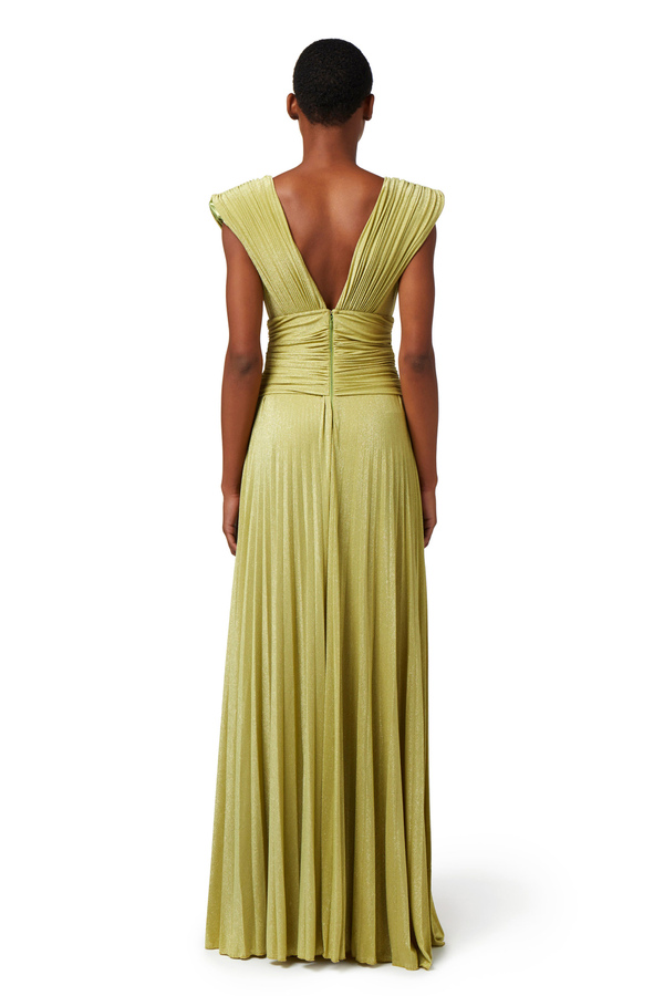 Red Carpet-Kleid aus Jersey-Lurex mit Kette - Elisabetta Franchi® Outlet