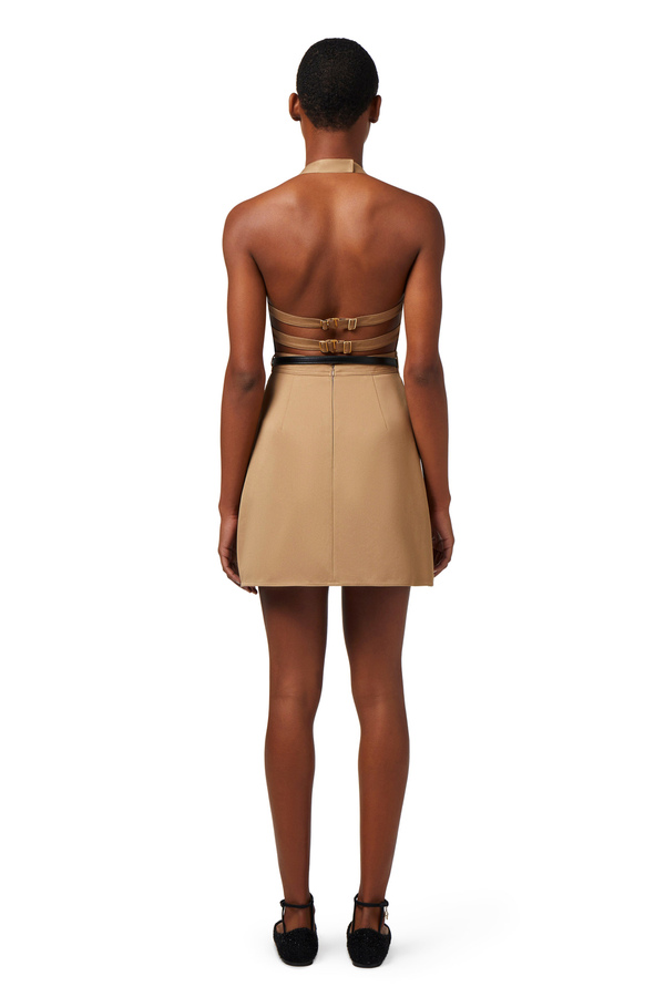 Cotton utility mini-dress - Elisabetta Franchi® Outlet