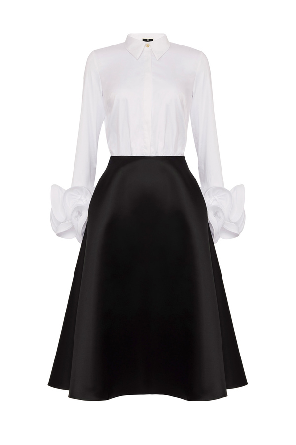 Midi dress consisting of shirt and skirt - Elisabetta Franchi® Outlet