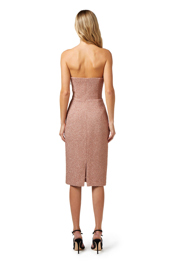 Midi-Kleid aus Lurex-Tweed - Elisabetta Franchi® Outlet