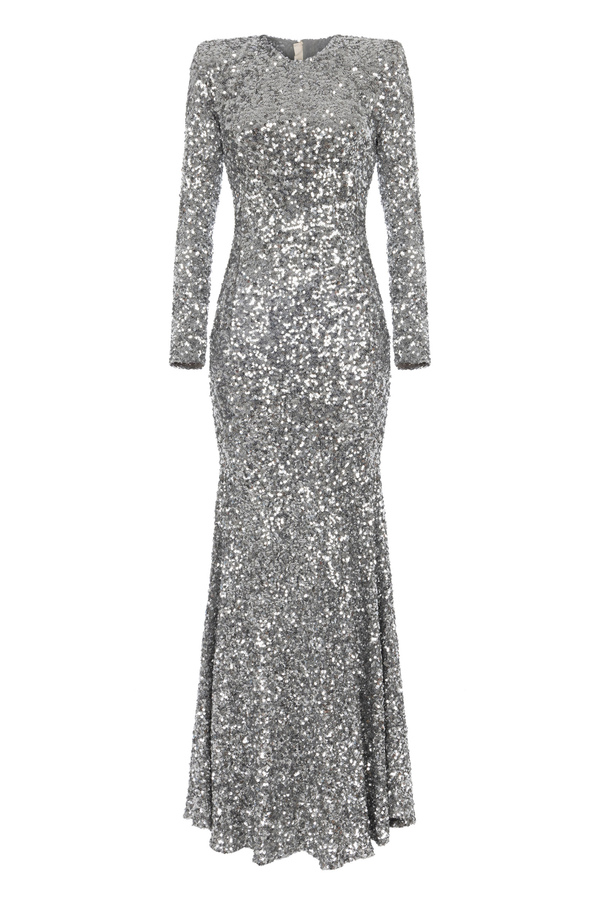 Red carpet dress in sequins - Elisabetta Franchi® Outlet