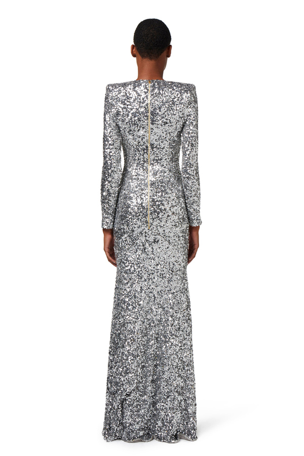 Red carpet dress in sequins - Elisabetta Franchi® Outlet