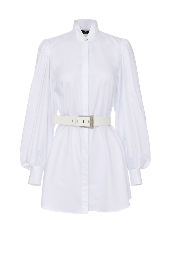 Cotton poplin shirt mini-dress - Elisabetta Franchi® Outlet