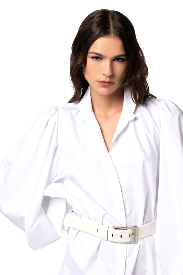 Cotton poplin shirt mini-dress - Elisabetta Franchi® Outlet