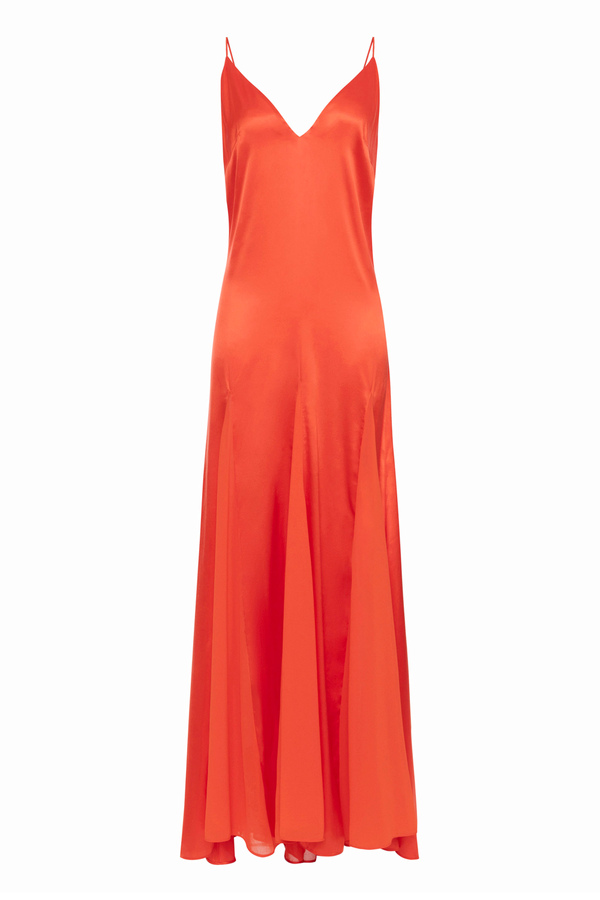 Silk red carpet dress - Elisabetta Franchi® Outlet