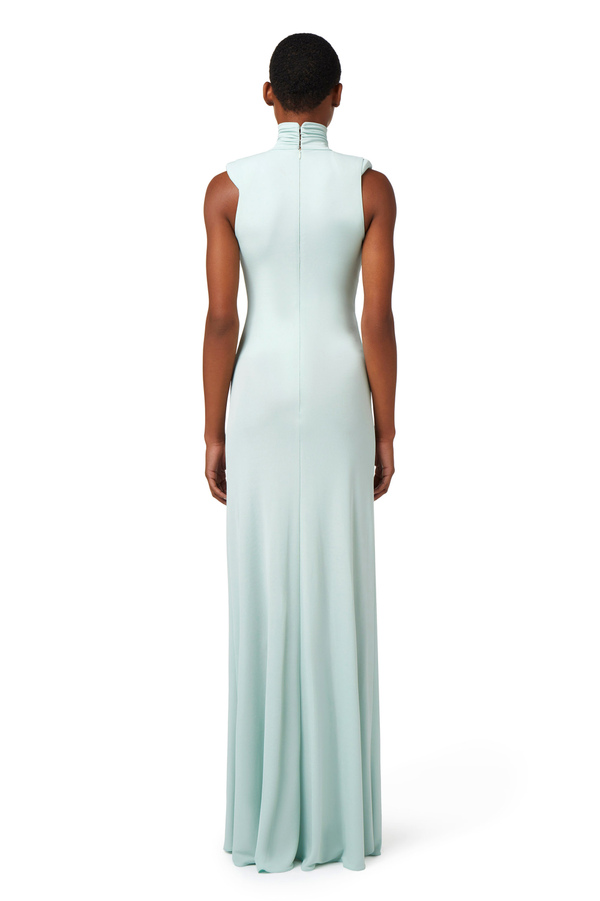 Jersey red carpet dress with cut-out and necklace - Elisabetta Franchi® Outlet
