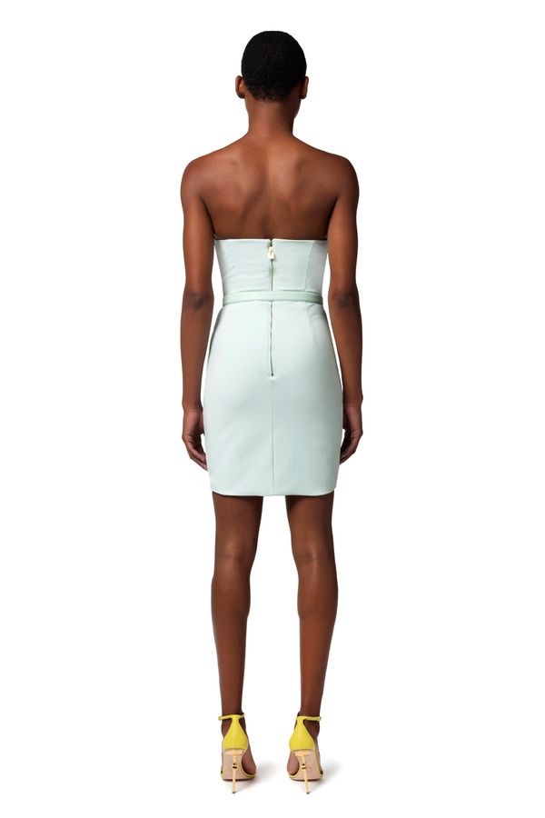 Miniabito in tessuto tecnico con corpetto a bustier - Elisabetta Franchi® Outlet