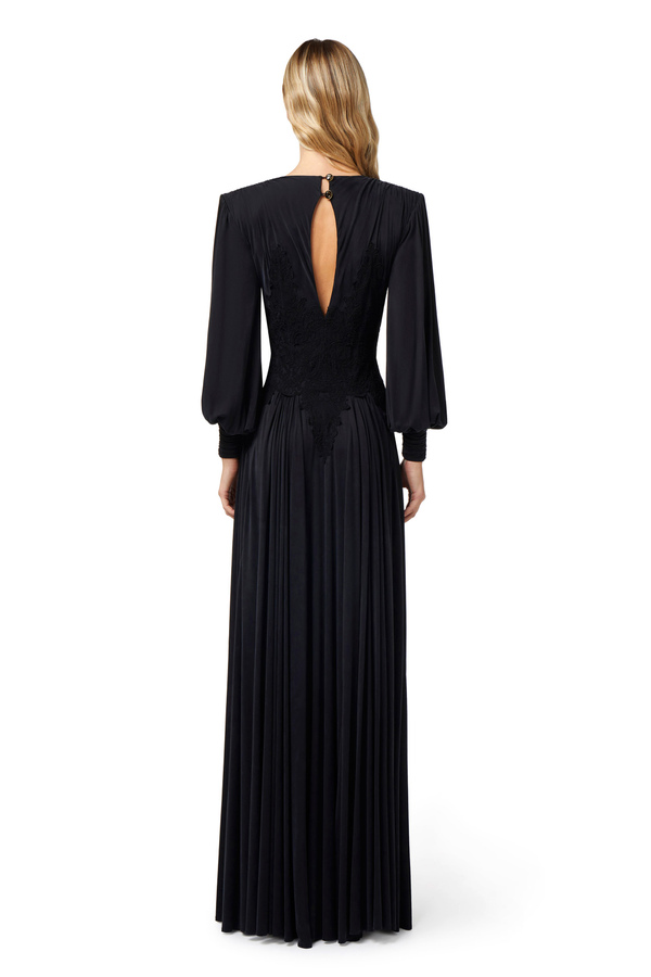 Red Carpet-Kleid aus Jersey mit Spitzeneinsätzen - Elisabetta Franchi® Outlet