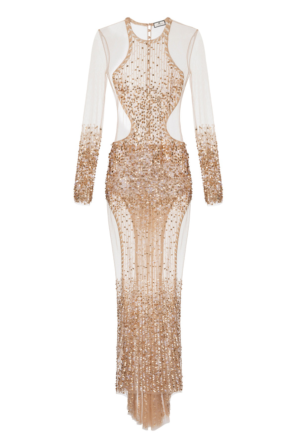 Red Carpet embroidered mermaid line dress - Elisabetta Franchi® Outlet