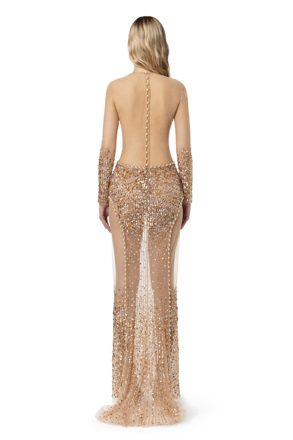 Red Carpet embroidered mermaid line dress - Elisabetta Franchi® Outlet