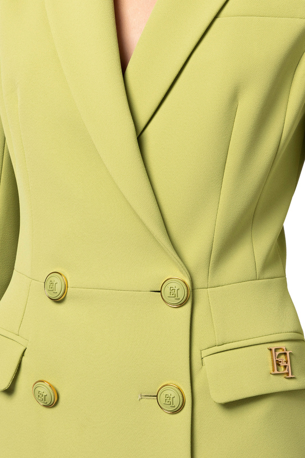 Coat dress in stretch crêpe fabric - Elisabetta Franchi® Outlet