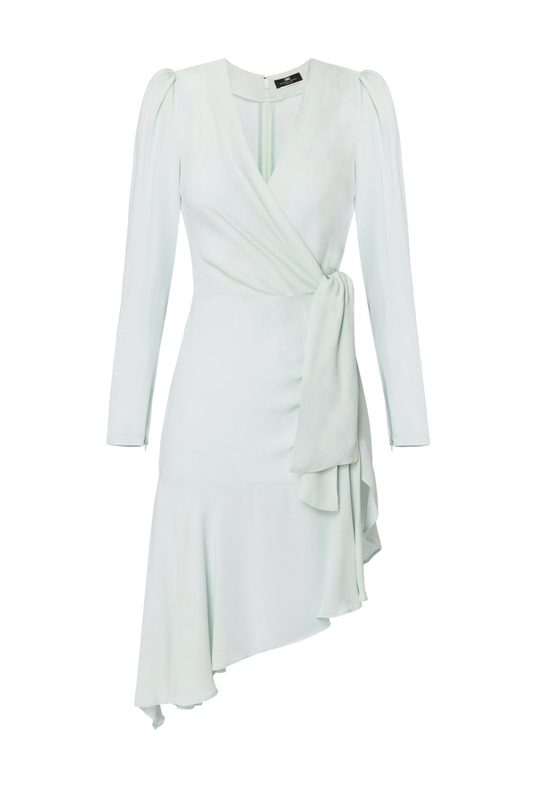 Midi dress in viscose georgette fabric - Elisabetta Franchi® Outlet