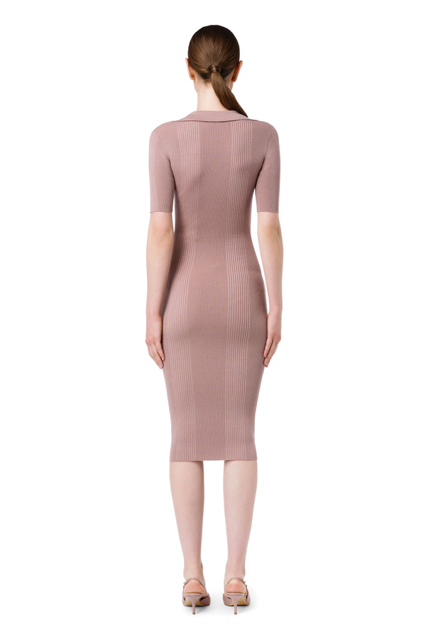 Knitted short sleeve mini dress - Elisabetta Franchi® Outlet