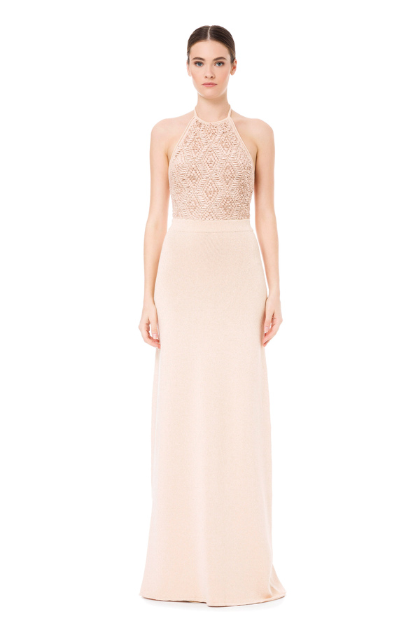 Red Carpet dress with woven stitch - Elisabetta Franchi® Outlet