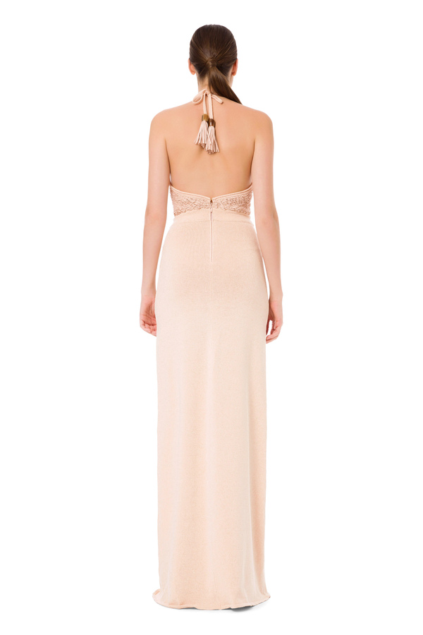 Red Carpet dress with woven stitch - Elisabetta Franchi® Outlet