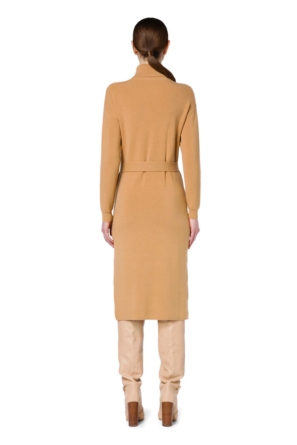Dress in knit fabric with ribbon waistband - Elisabetta Franchi® Outlet