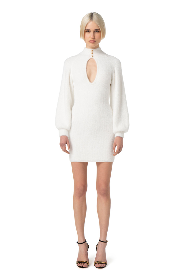 Mini-robe en tricot effet lapin - Elisabetta Franchi® Outlet