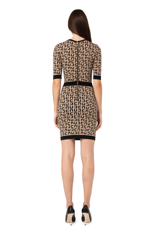 Mini dress with maze pattern - Elisabetta Franchi® Outlet