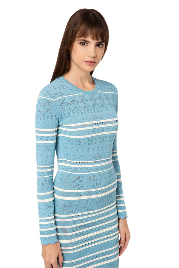 Midi-Kleid in Crochet-Optik - Elisabetta Franchi® Outlet