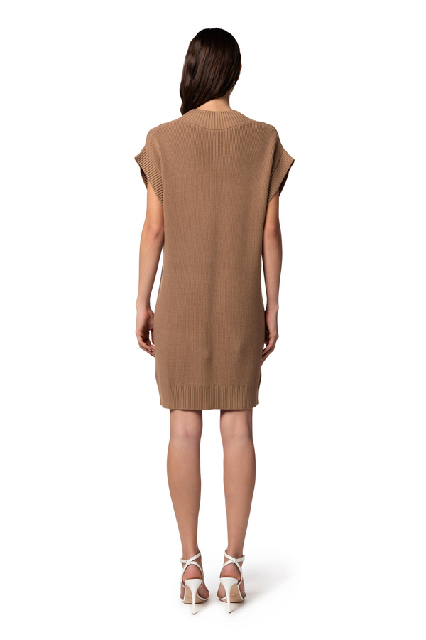 Viscose boxy mini-dress with straps on pockets - Elisabetta Franchi® Outlet
