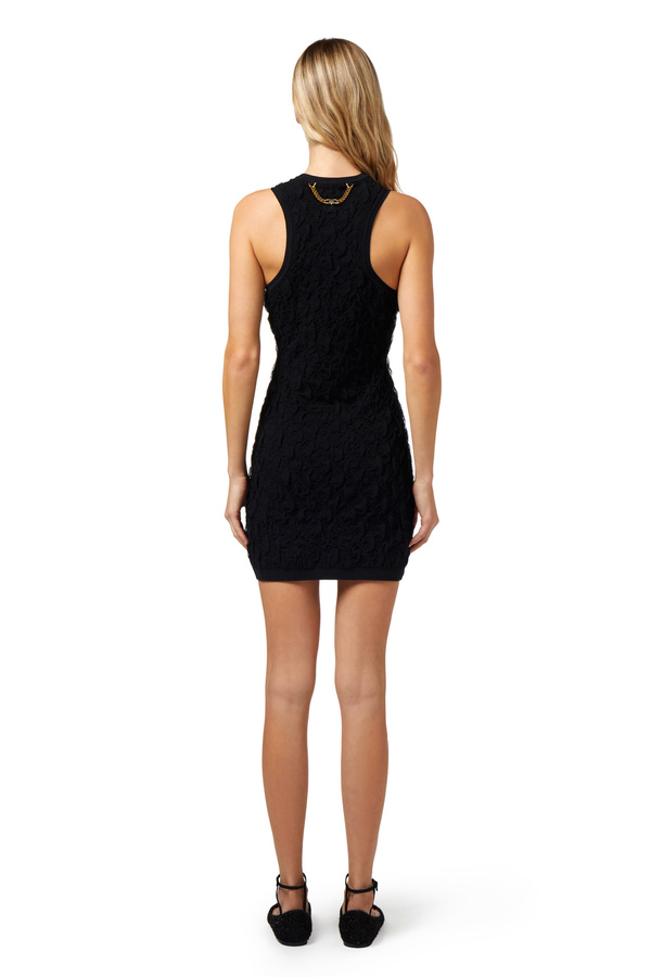 Embossed viscose mini-dress - Elisabetta Franchi® Outlet
