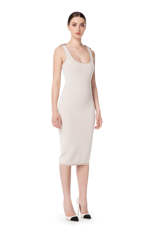 Elisabetta Franchi two-color sleeveless sheath dress - Elisabetta Franchi® Outlet