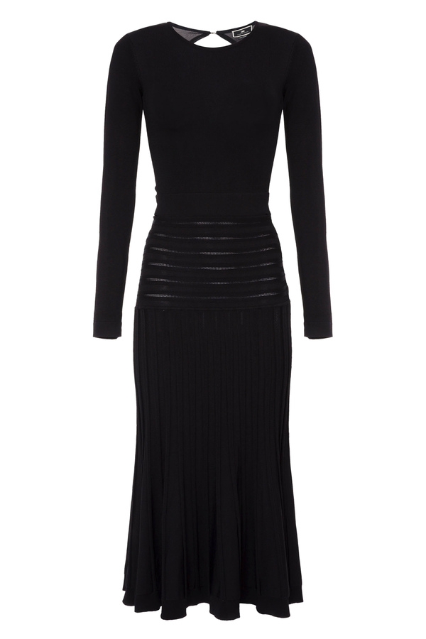 Midi-Kleid mit ausgestelltem Rock Elisabetta Franchi - Elisabetta Franchi® Outlet