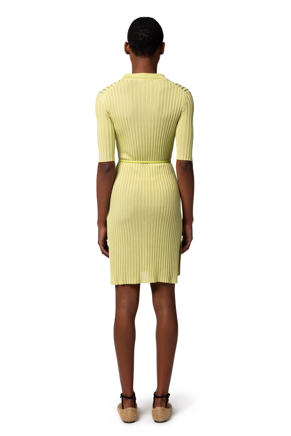 Mini-robe en viscose côtelée brillante - Elisabetta Franchi® Outlet