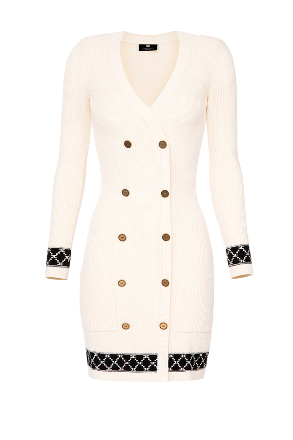 Robe-manteau en tricot - Elisabetta Franchi® Outlet