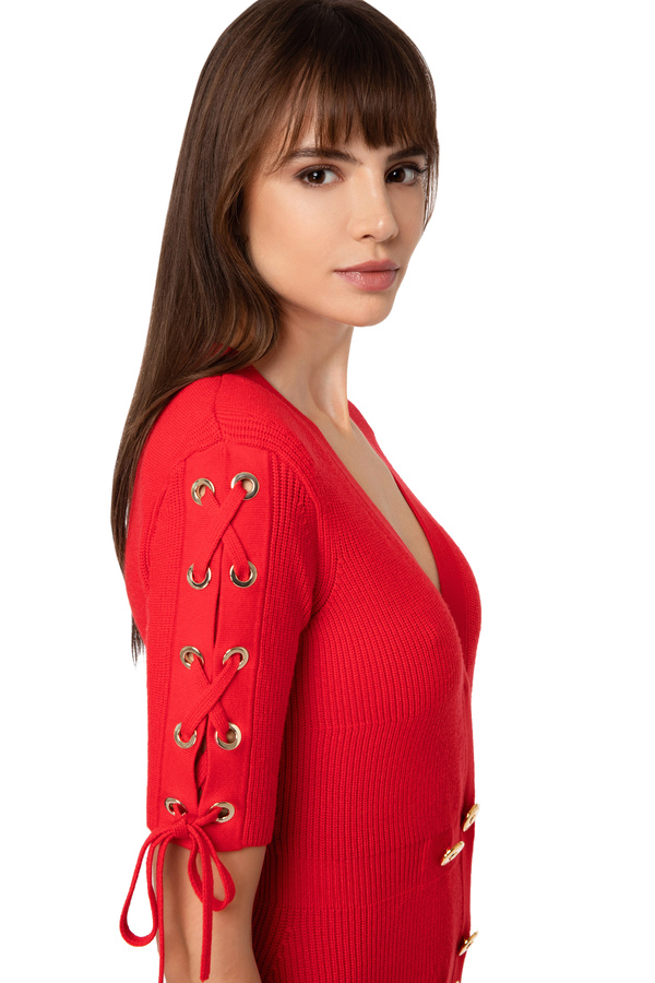 Coat dress in knit fabric - Elisabetta Franchi® Outlet
