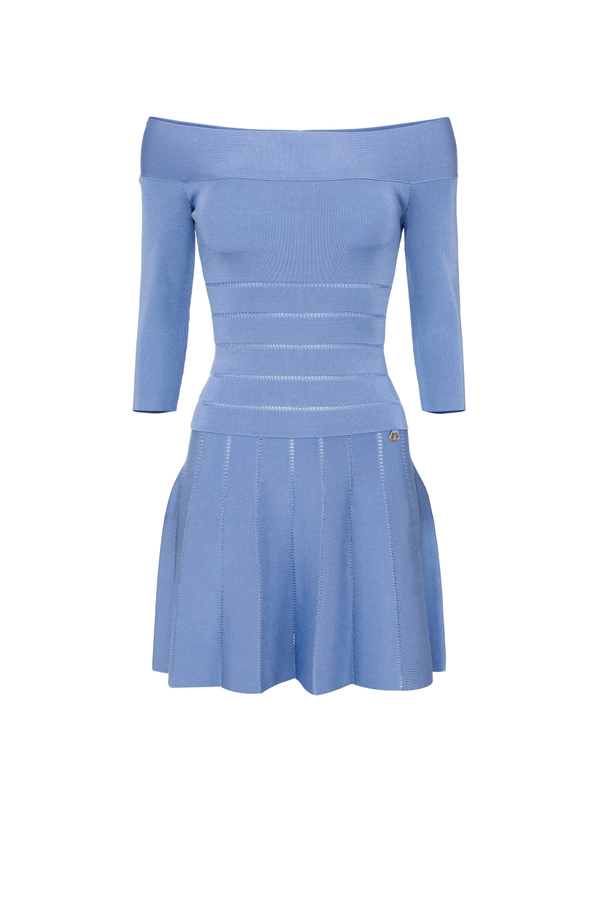 Mini-robe en tricot avec manches 3⁄4 - Elisabetta Franchi® Outlet