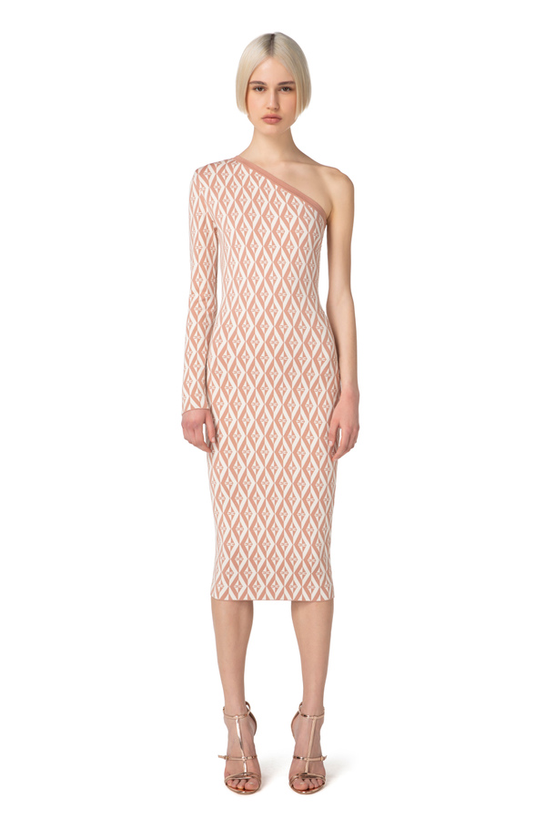 One shoulder knitted dress top